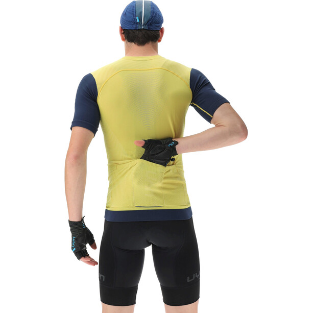 UYN Garda Chemise à manches courtes pour cyclistes Homme, jaune/noir