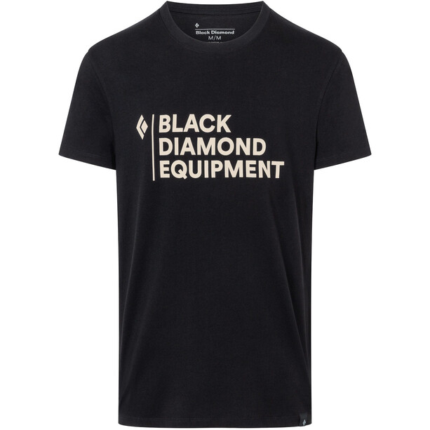 Black Diamond Stacked Logo Tee Men, negro