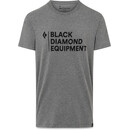Black Diamond Stacked Logo Tee Herren grau