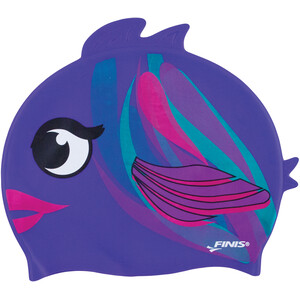 FINIS Animal Head Silicone Swim Cap Kids, violet/bont violet/bont