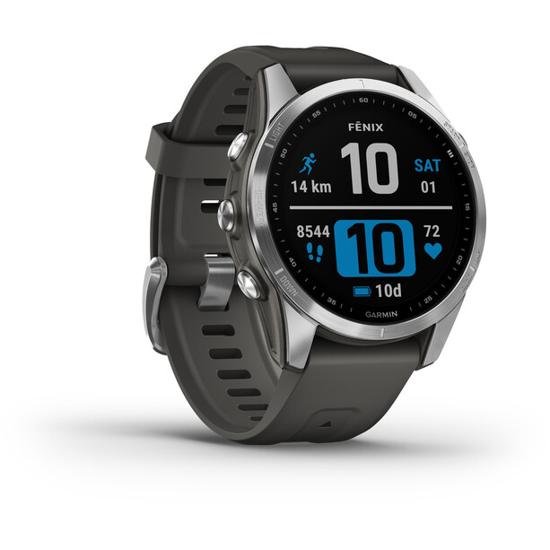 Garmin Fenix 7S Smartwatch mit QuickFit Uhrenarmband 20mm grau/silber