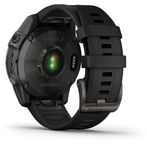 Garmin Fenix 7 Sapphire Solar Montre intelligente avec bracelet de montre QuickFit 22mm, noir