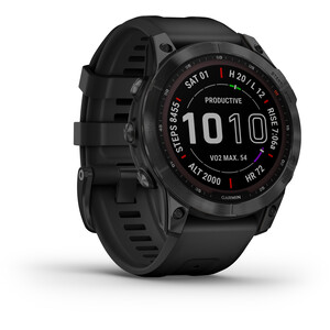 Garmin Fenix 7 Sapphire Solar Smartwatch mit QuickFit Uhrenarmband 22mm schwarz schwarz