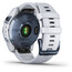 Garmin Fenix 7 Sapphire Solar Smartwatch med QuickFit urrem 22 mm, hvid/blå