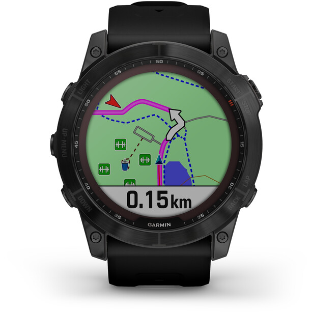 Garmin Fenix 7X Sapphire Solar Smartwatch med QuickFit urrem 26 mm, grå/sort