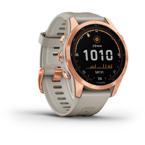 Garmin Fenix 7S Solar Smartwatch mit QuickFit Uhrenarmband 20mm grau/rot grau/rot