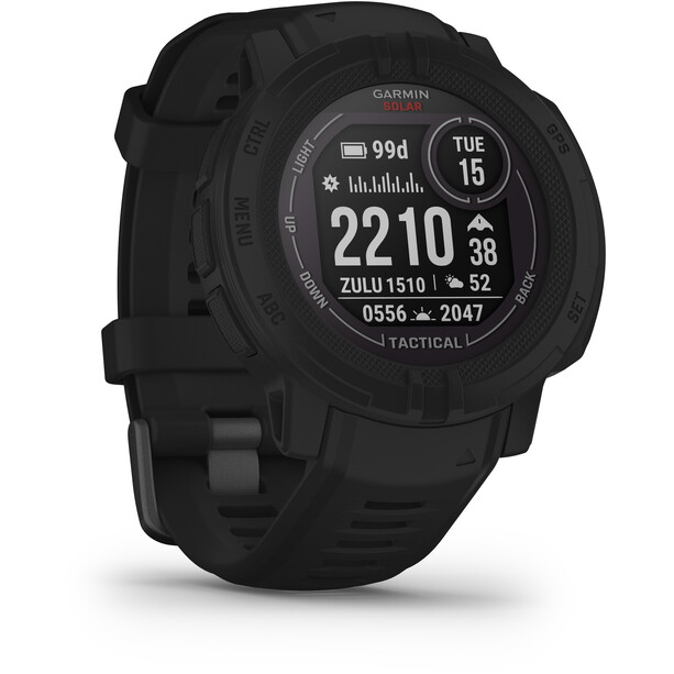Garmin Instinct 2 Solar Tactical Edition Smartwatch with Silicone Watch Band 22mm, musta