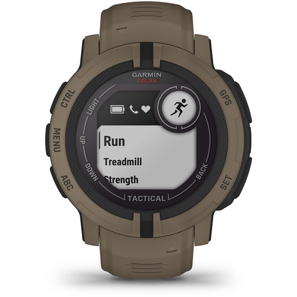 Garmin Instinct 2 Solar Tactical Edition Smartwatch with Silicone Watch Band 22mm, oliwkowy