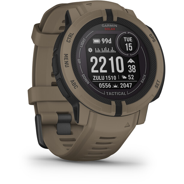Garmin Instinct 2 Solar Tactical Edition Smartwatch with Silicone Watch Band 22mm, olive