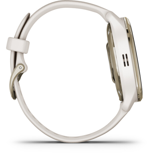 Garmin Venu 2 Plus Smartwatch with Silicone Change Watch Band 20mm ivory/cremegold