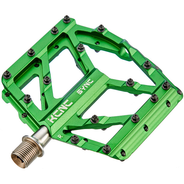 KCNC Pedia 2 Slim Flat Pedals for MTB/BMX green