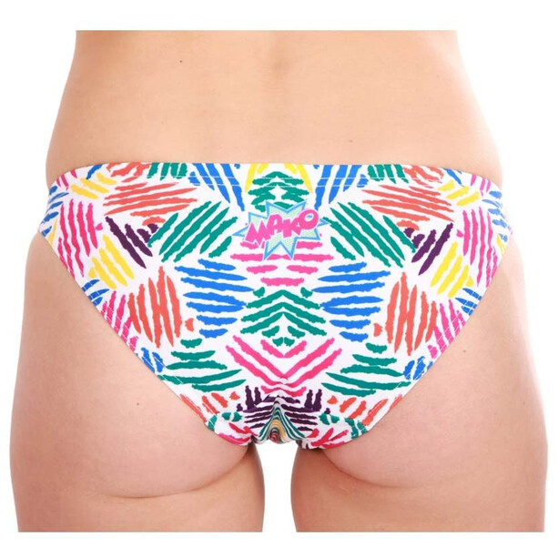 Mako Sunkissed Summer Lines Bikini Bottoms Donna, bianco/colorato