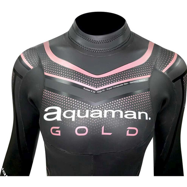 Aquaman Gold Langarm Skinsuit Damen schwarz