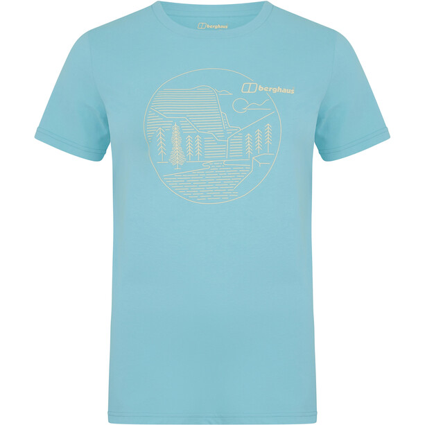 Berghaus Linear Landscape T-Shirt Women, blauw