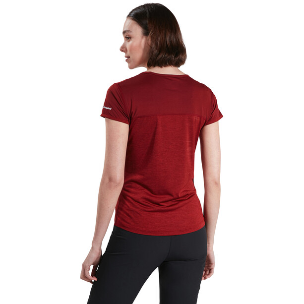 Berghaus Voyager Tech T-Shirt Kurzarm Rundhals Baselayer Damen rot