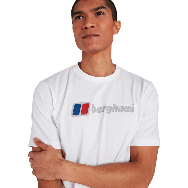 Berghaus Big Classic Logo T-Shirt Col Ras-Du-Cou Homme, blanc