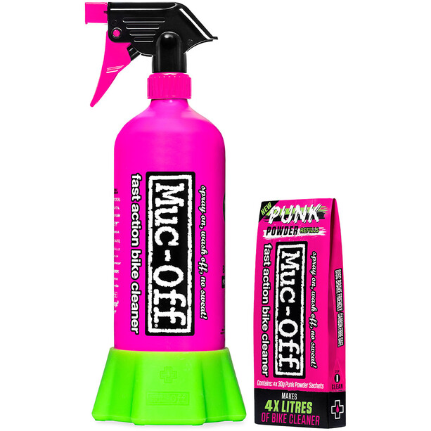 Muc-Off Punck Powder Fahrradreinigungspulver mit Spray Flasche 4er Pack 