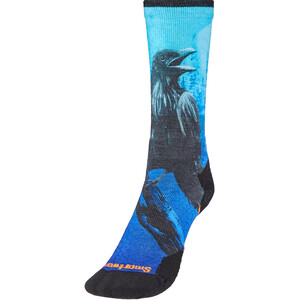 Smartwool Athlete Edition Run Raven Print Crew Socken Herren blau/schwarz