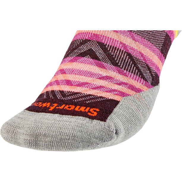 Smartwool Run Targeted Cushion Pattern Chaussettes basses Femme, rouge
