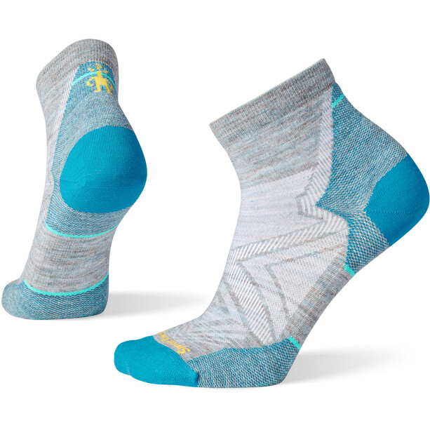 Smartwool Run Zero Cushion Ankle Socks Women, grijs/blauw