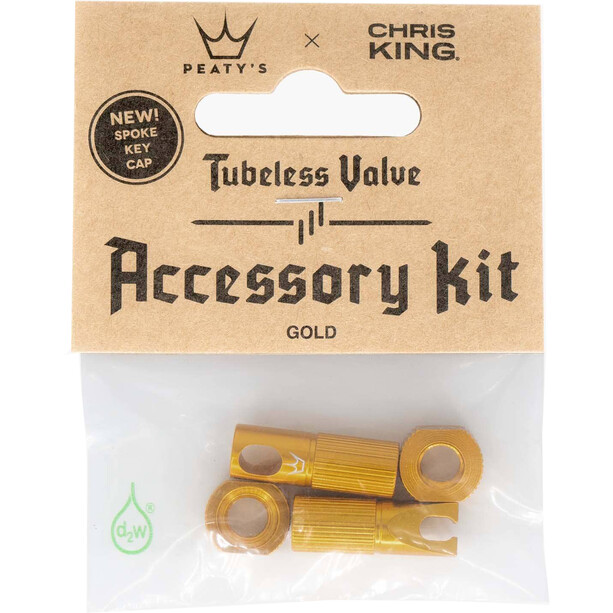 Peaty's X Chris King MK2 Kit accessori per valvole tubeless, oro