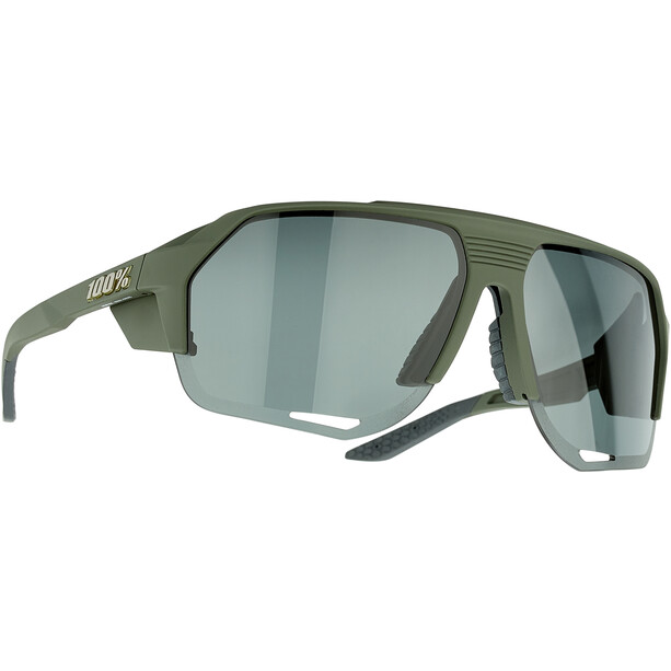 100% Norvik Sunglasses soft tact army green/smoke