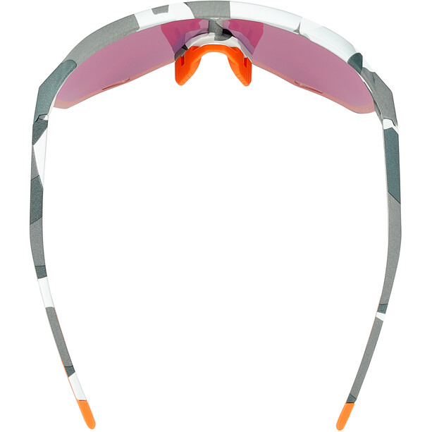 100% S2 Glasses soft tact grey camo/hiper red mirror
