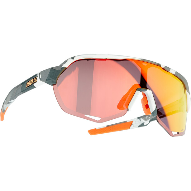 100% S2 Glasses soft tact grey camo/hiper red mirror
