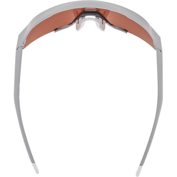 100% S3 Glasses soft tact stone grey/hiper crimson silver mirror