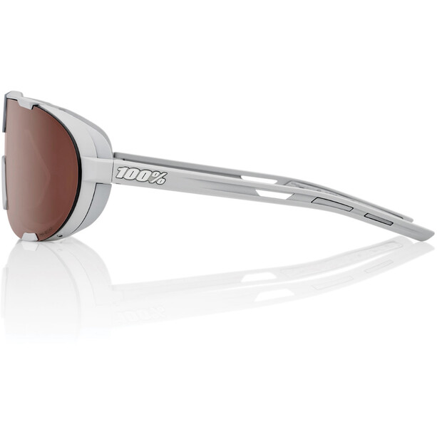 100% Westcraft Sunglasses soft tact cool grey/hiper crimson silver mirror