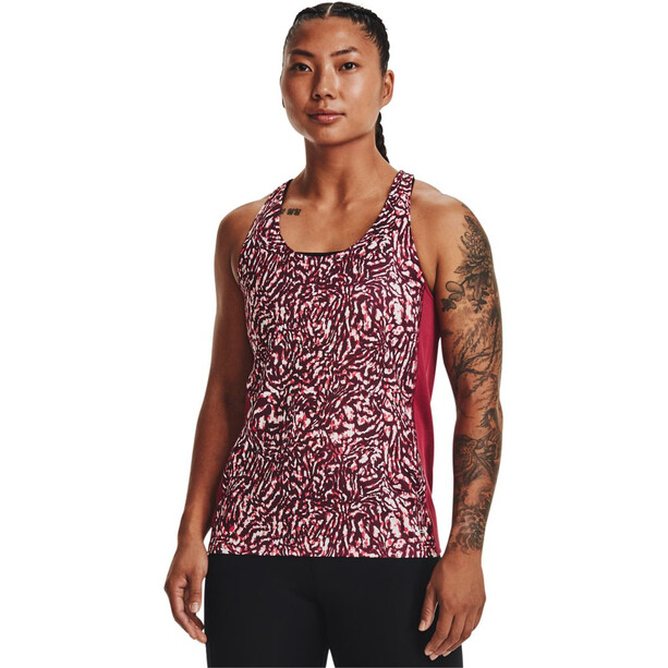 Under Armour Fly By Printed Tank Women, rose/noir
