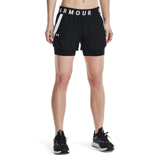 Under Armour Play Up Shorts 2 en 1 Mujer, negro