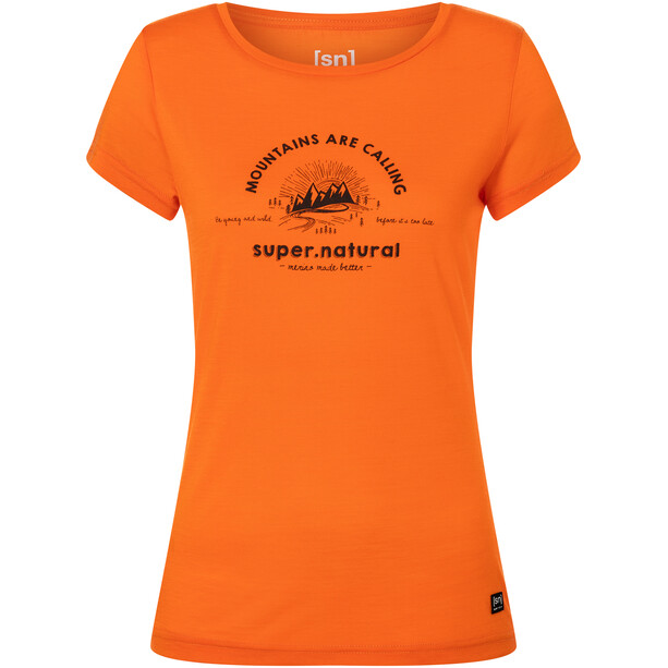 super.natural Mountain Love T-skjorte Dame Orange