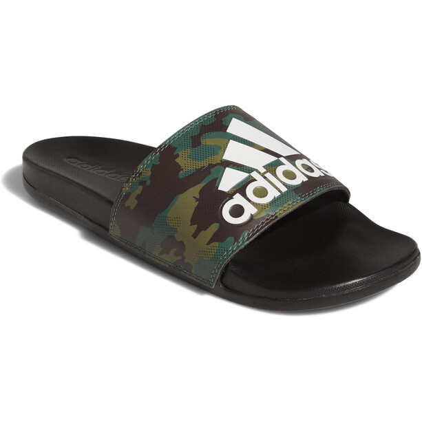 adidas Adilette Comfort Slides, negro/verde