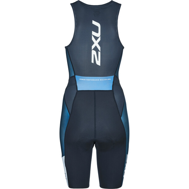 2XU Aero Front Zip Trisuit Dames, blauw