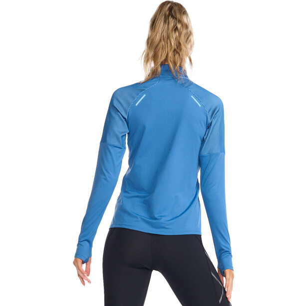 2XU Light Speed Shirt mit 1/2 Reißverschluss Damen blau