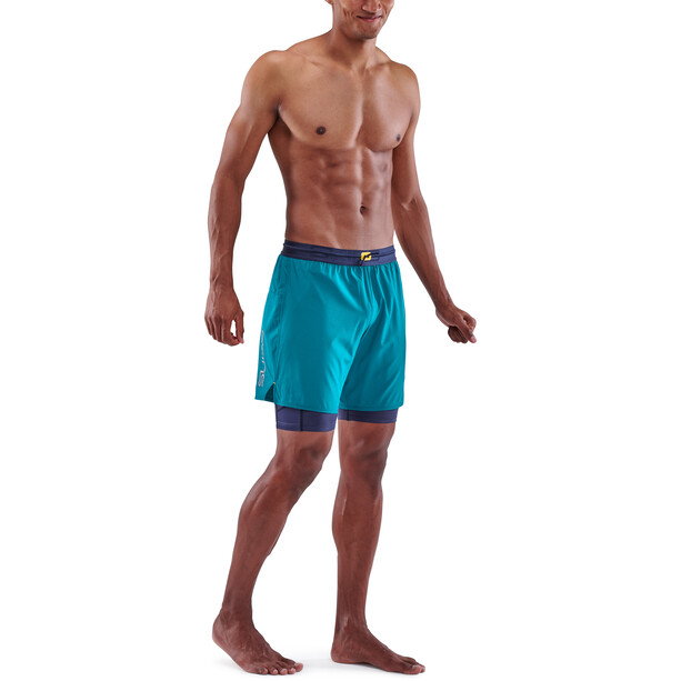 Skins Series-3 Superpose Shorts Men navy cyan