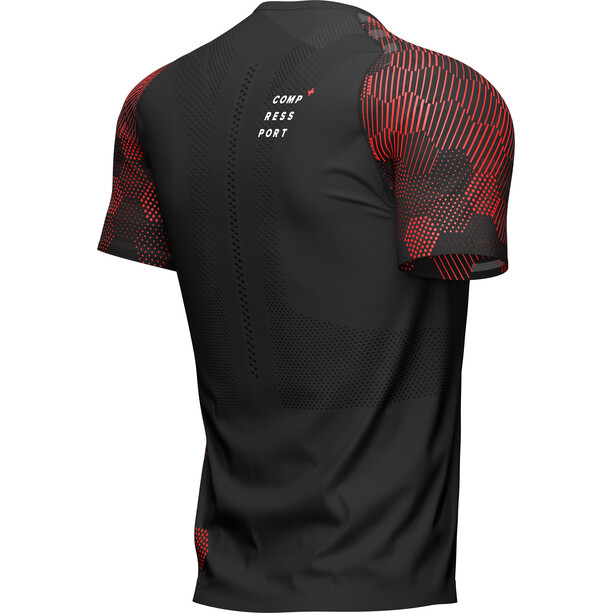 Compressport Racing Lyhythihainen T-paita Miehet, musta/punainen