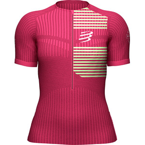 Compressport Tri Postural T-Shirt Dames, roze/groen roze/groen
