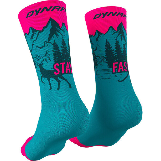 Dynafit Stay Fast Socken blau/pink