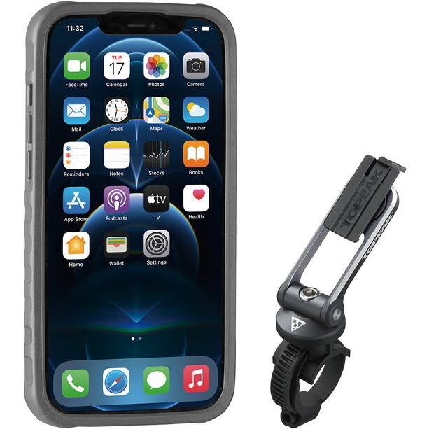 Topeak RideCase Funda Smartphone para iPhone 12 Pro Max incl. Soporte, negro