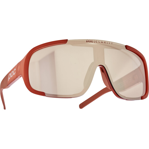 POC Aspire Mid Sunglasses himalayan salt translucent/brown/silver mirror