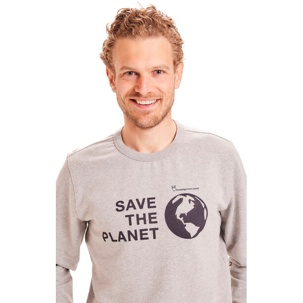 KnowledgeCotton Apparel Elm Save The Planet Genser Herre Grå