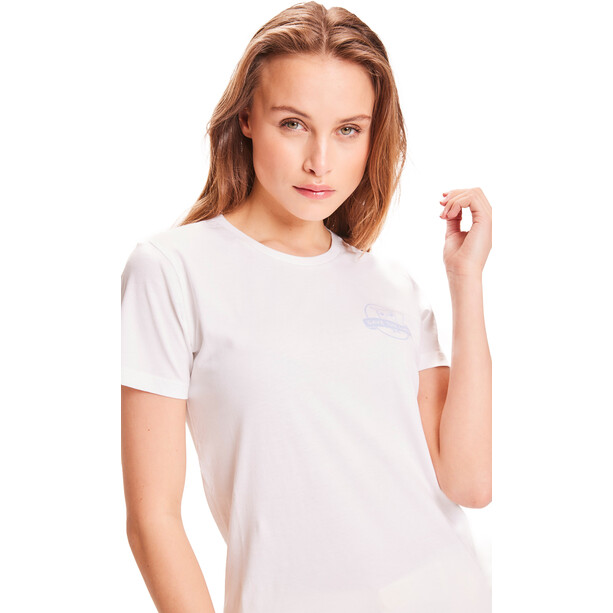 KnowledgeCotton Apparel Rosa Save The Earth T-skjorte med trykk Dame Hvit