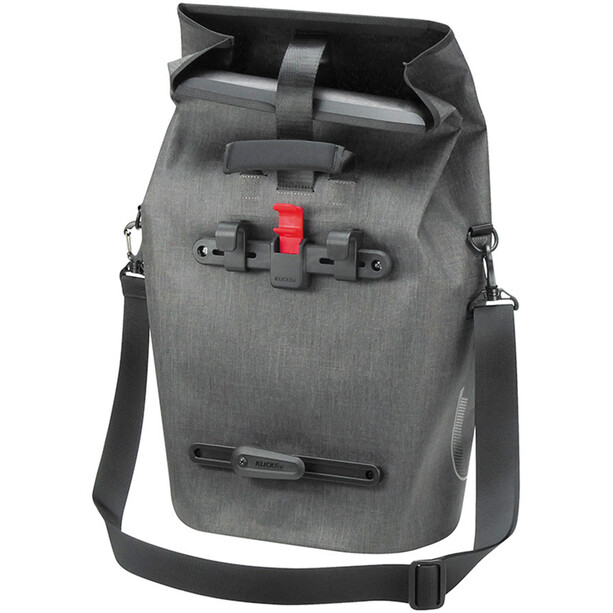 KlickFix Lightpack GT Waterproof Packbag Gepäckträger/Umhängetasche grau