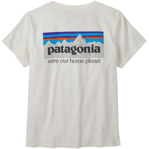 Patagonia P-6 Mission Organic T-paita Naiset, valkoinen