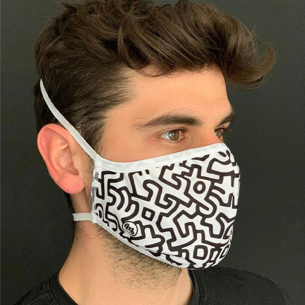MB WEAR Mimetic Anti-Pollution Mask Mężczyźni, biały/czarny