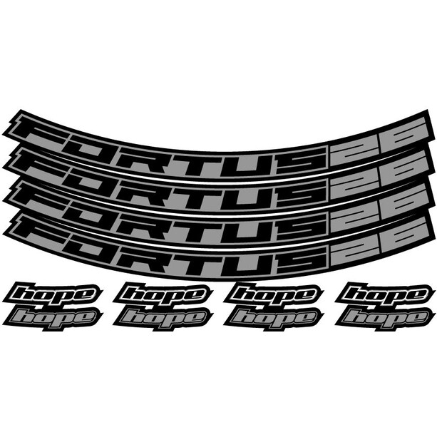 Hope Fortus Decal Kit 26 mm 27.5", zilver