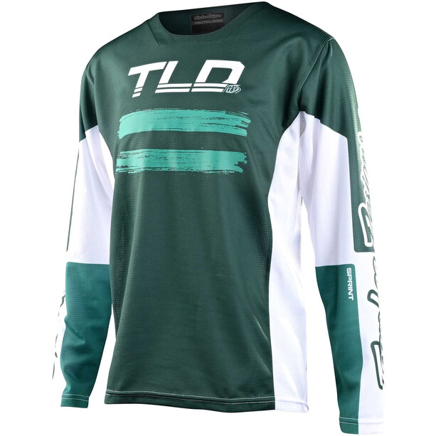 Troy Lee Designs Sprint Jersey met lange mouwen Kinderen, groen/wit