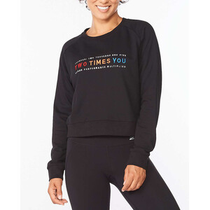 2XU Form Crop Crew Sweater Kobiety, czarny/kolorowy czarny/kolorowy